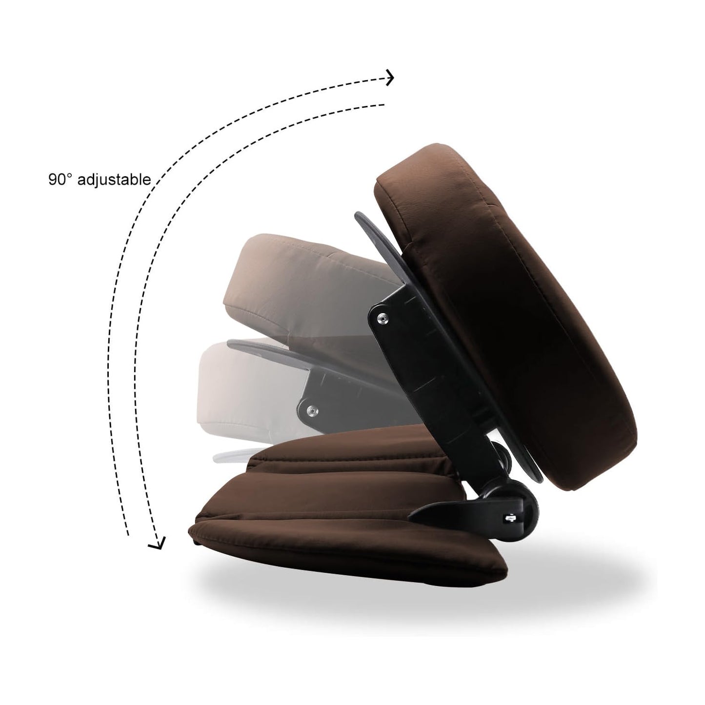 TRENDBOX Face Down Tabletop Massage Kit Adjustable Headrest Pillow - Dark Brown