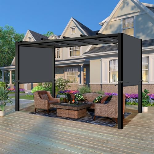 Universal Waterproof Pergola Canopy Shade Cover Replacement - 17'x6.8' Outdoor Sun Shades Canopy Top for Patio Gazebo Deck...