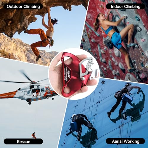 Chest Ascender Tree Climbing Gear Rope Grab High-Strength Aluminum Alloy Rappelling Equipment CE Certified for Rock Climbi...