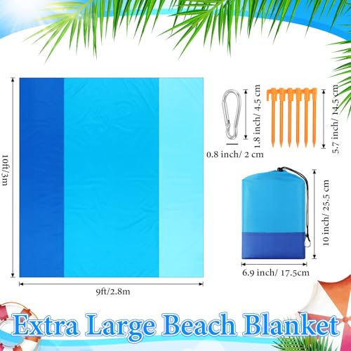 Drydiet Extra Large Beach Blanket Sandproof Waterproof 10 x 9 ft Beach Mat for 2-8 Adults Oversized Quick Drying Outdoor P...