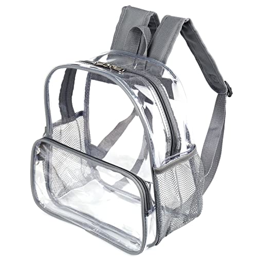 Crosstime Stadium Approved Clear Backpack 12x6x12 for Stadium Events, Festival, Concerts & Sports – Waterproof PVC Bag, Gr...