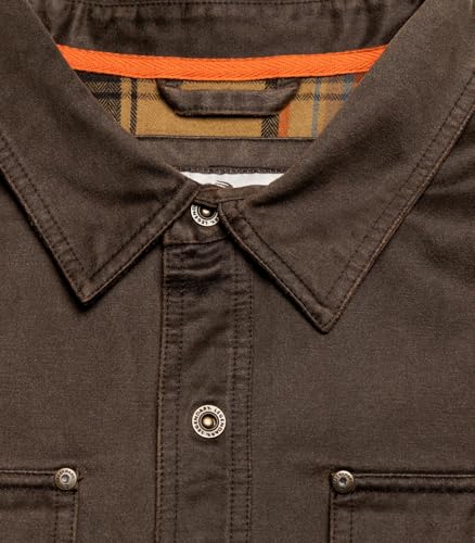 Legendary Whitetails Men's Flannel Lined Shirt Jacket Waxed Cotton Water Resistant