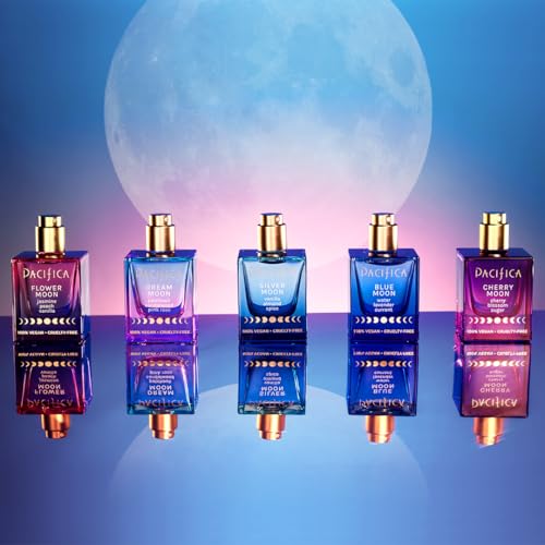Pacifica Dream Moon Womens Spray Perfume 1 fl oz – Long-Lasting Floral Woody Fragrance for Her - Rose, Patchouli, Sandalwood – 100% Vegan, Cruelty-Free, Phthalate-Free Fragrance