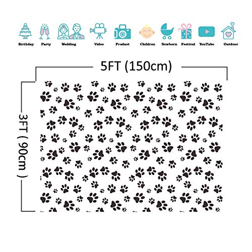 Cartoons Puppy Dog Paw Theme Photography Backdrops Kids Boys Birthday Party Banner Photo Background Newborn Baby Shower Ca...