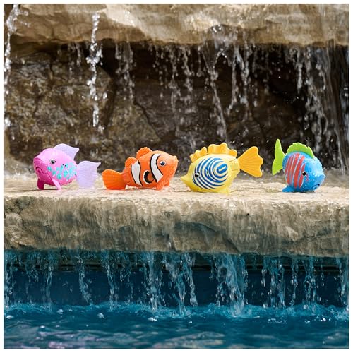 SwimWays Rainbow Reef Fish Toy, Kids Swimming Accessories & Water Toys, Learn to Swim Pool Toys for Kids Ages 5 & Up, Batt...