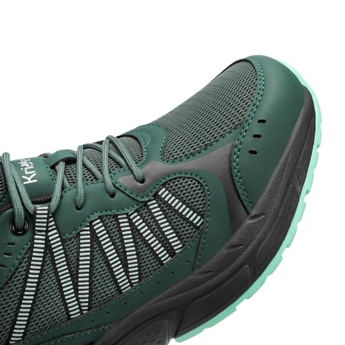 Kricely Men's Trail Running Shoes Non Slip Hiking Shoes Tennis Shoes Fashion Sneakers Workout Footwear