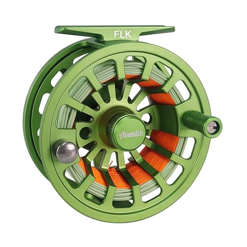 Aventik FLK Fly Fishing Reel Aluminum Trout 3/5, 5/7, 7/9wt Large Arbor Freshwater Fly Reel