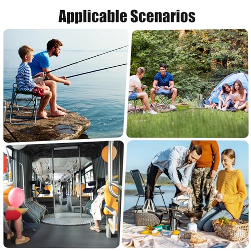 XHKDSYMC 16 Inch Tall Portable Folding Camping Stool - Aluminum Alloy Lightweight Seat With Carry Bag for Fishing, Outdoor...