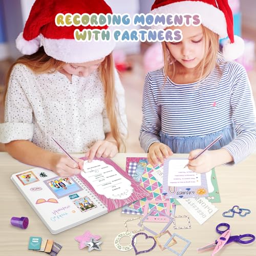 PERRYHOME 2-Pack DIY Journal Kit for Girls - 200+Pcs Journal Set for Tween & Teen Girls, Journaling Art & Crafts Kits, Chr...