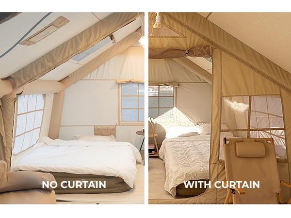 Coody | Rbm Outdoors Koala/Hub/Octopus Inflatable Tents for Camping with Stove Jack, 2/8/10 Person Luxury Canvas Blow Up T...