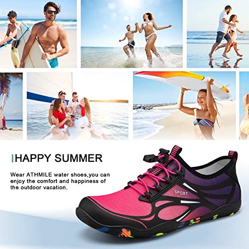 ATHMILE Water Shoes for Men Women River Shoes Adult Swim Beach Lake Pool Aqua Socks Barefoot Quick Dry for Hiking Surfing ...