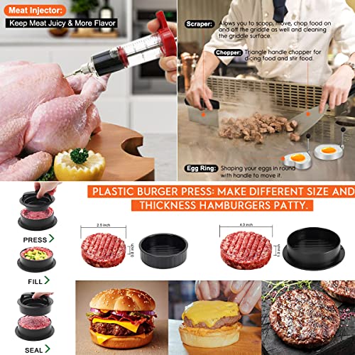 Griddle Accessories Kit, 140 Pcs Griddle Grill Tools Set for Blackstone and Camp Chef, Professional Grill BBQ Spatula Set ...