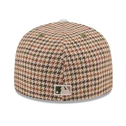 New Era LA Los Angeles Dodgers 59FIFTY 2020 World Series Champions Houndstooth Plaid Retro Fitted Cap, Hat