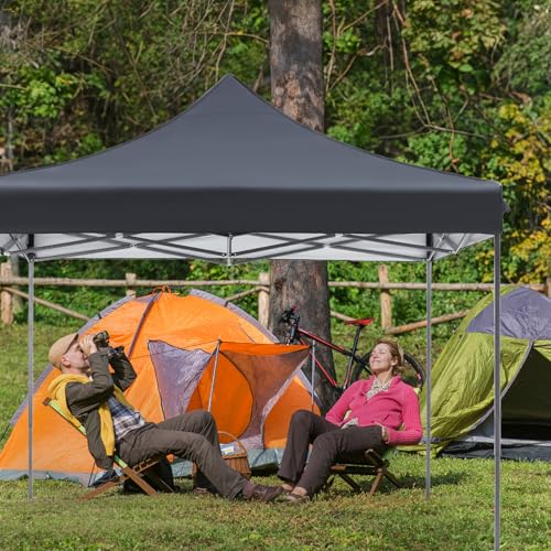NEWBULIG 10x10 FT Pop Up Canopy Easy Up Tents for Camping Parties Events Beach Backyard Portable Outdoor Shelter Heavy Dut...