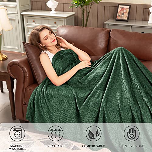 Inhand Fleece Throw Blanket, Super Soft Flannel Cozy for Adults, Washable Lightweight for Couch, Sofa, Bed, Office, Warm P...