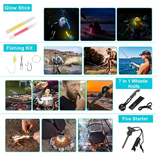 Skywod,Survival Gear Professional Kit and Large Camping Backpack,First Aid Kit for Adventure Outdoor Hiking Accessories