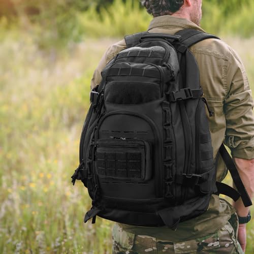 FRTKK Tactical Molle Admin Pouch Utility Laser Cut EDC Tool Pouch Bag Horizontal Modular Pouches Include US Flag Patch and...