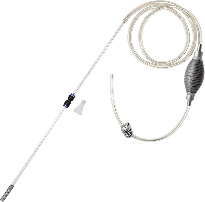 10 Gallon Fish Tank cleaner and Aquarium Water Changer Siphon with a Thinner Water Tubing. Perfect for Cleaning Small Fish...