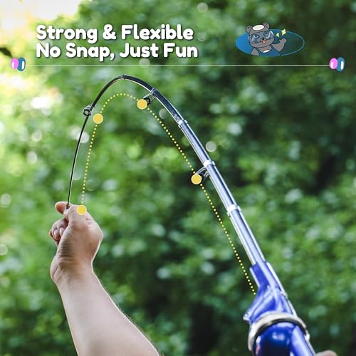 RUNCL Kids Fishing Pole - Portable Folding Fishing Rod and Reel Combo Kit with Spincast Fishing Reel, Kids Sunglasses, Tac...