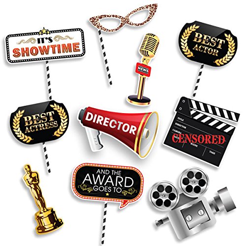Hollywood - Movie Theme Photography Backdrop and Studio Props DIY Kit. Great as Dress-up and Awards Night Ceremony Photo B...
