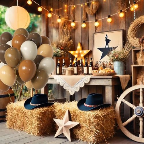 Brown Party Balloons,50pcs 12 Inch Retro Brown Sand White Balloon Coffee Cocoa Tan Neutral Balloons Apricot Beige Nude Bal...
