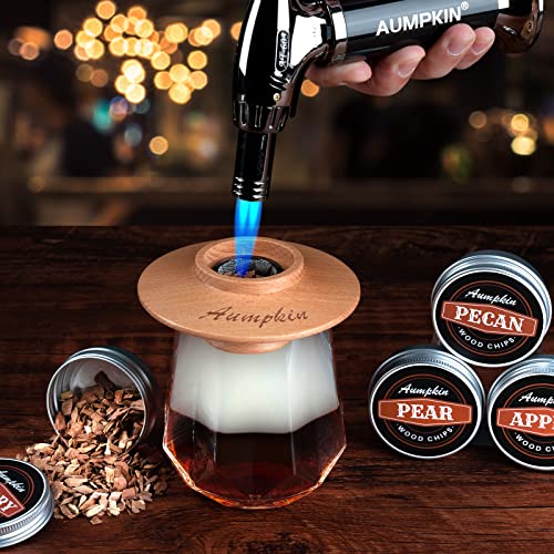 Cocktail Smoker Kit with Torch – 6 Flavors Wood Chips – Bourbon, Whiskey Smoker Infuser Kit, Old Fashioned Drink Smoker Ki...