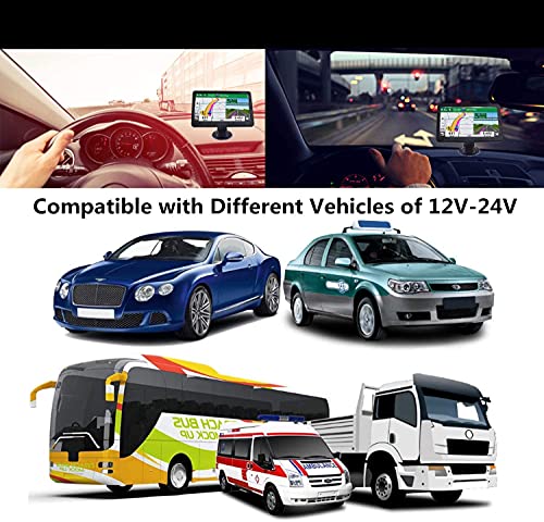 GPS Navigation for Car, 2025 Map 7 inch Touch Screen Car GPS, Voice Turn Direction Guidance, Support Speed and Red Light W...