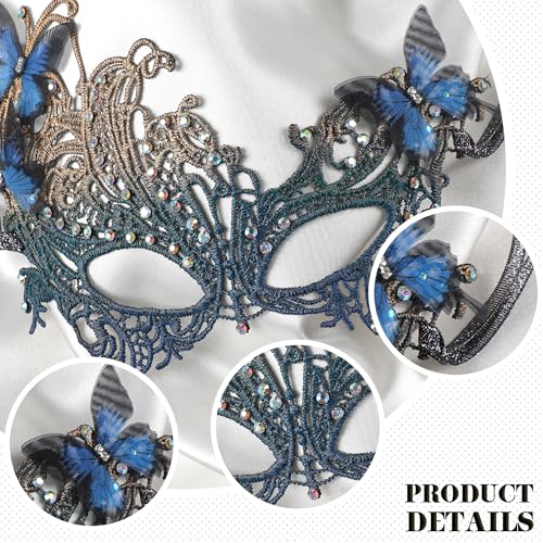 Zinniday Halloween Lace Masquerade Masks - 1920s Vintage Antique Mask for Men Women Carnival Party Mardi Gras Evening Prom