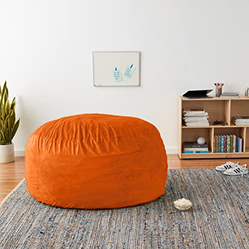 Chill Sack Bean Bag Chair Cover, 5-Feet, Microsuede - Orange