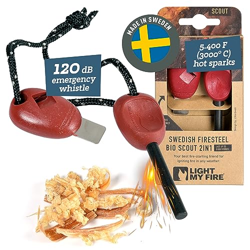 Light My Fire Flint Fire Starter Ferro Rod Survival Tool Scout — Fire Steel Bushcraft Gear — Flint and Steel Magnesium Fir...
