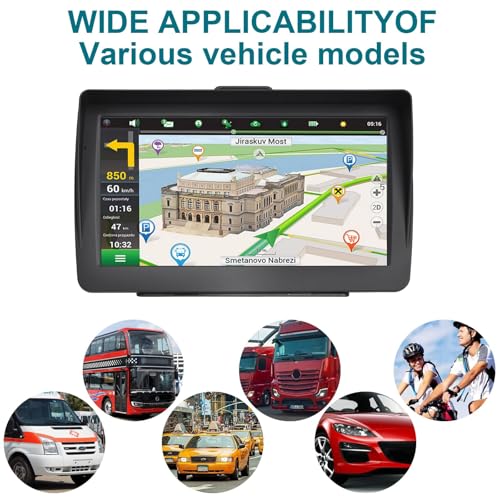 GPS Navigator for Car 7-inch HD Touch Screen Voice Turn Alert Speed Limit Red Light Alert Truck Car GPS Navigation with pr...