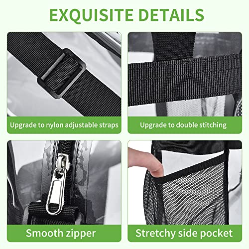 Bagenius Clear Tote Bag Stadium Approved, 12x6x12 Game Day Clear bag for Stadium Events, Top Handle Bags for Concert Work Gym
