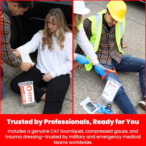 iThrive Medical - Stop The Bleed Trauma Kit - Bleeding Control Kit with CAT Tourniquet & Trauma Shears - Emergency First A...