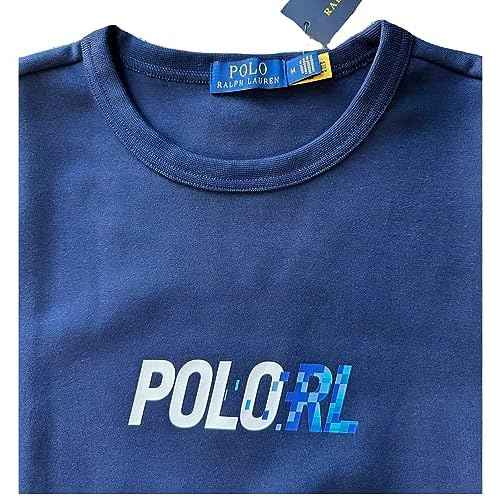 POLO RALPH LAUREN Men's Double Knit Crewneck Sweatshirt Digi Font POLO RL Logo