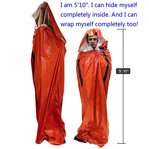 Emergency Sleeping Bags 2 Pack | Portable Emergency Blanket Survival Gear