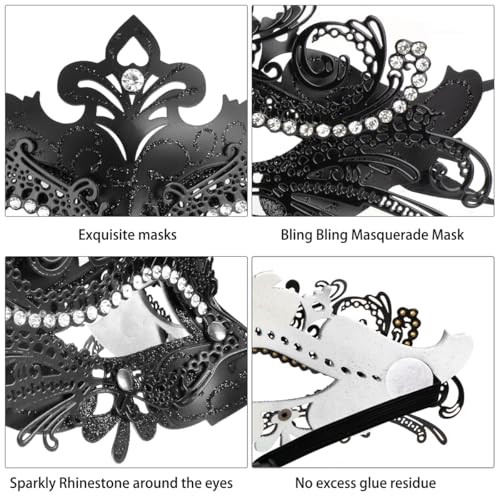 Coddsmz Couple Masquerade Mask Set - Venetian & Mardi Gras Mask for Women & Men