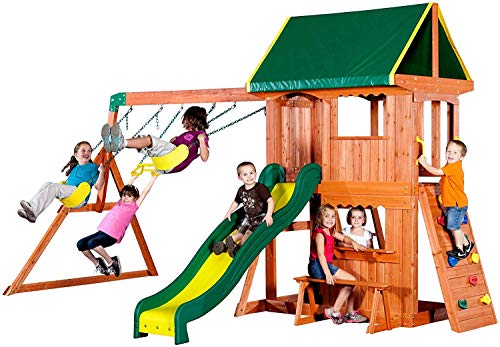 SEVENMORE Playground Replacement Canopy, 43" x 90" Outdoor Swingset Shade Kids Playground Roof Canopy Waterproof Cover Sno...