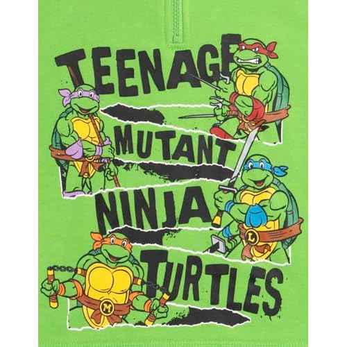 Teenage Mutant Ninja Turtles Leonardo Michelangelo Raphael Half Zip Hoodie Toddler to Big Kid