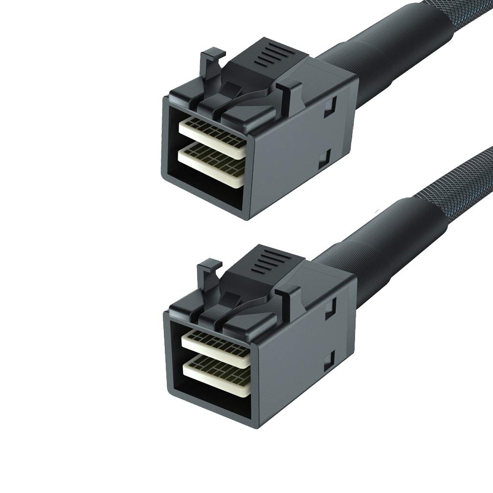 H!Fiber.Com 12G Internal Mini Sas Hd Sff-8643 To Sff-8643 Cable, 1M, 36 Pin, 12Gbps, 100-Ohm, With Sideband, Flexible, Support R