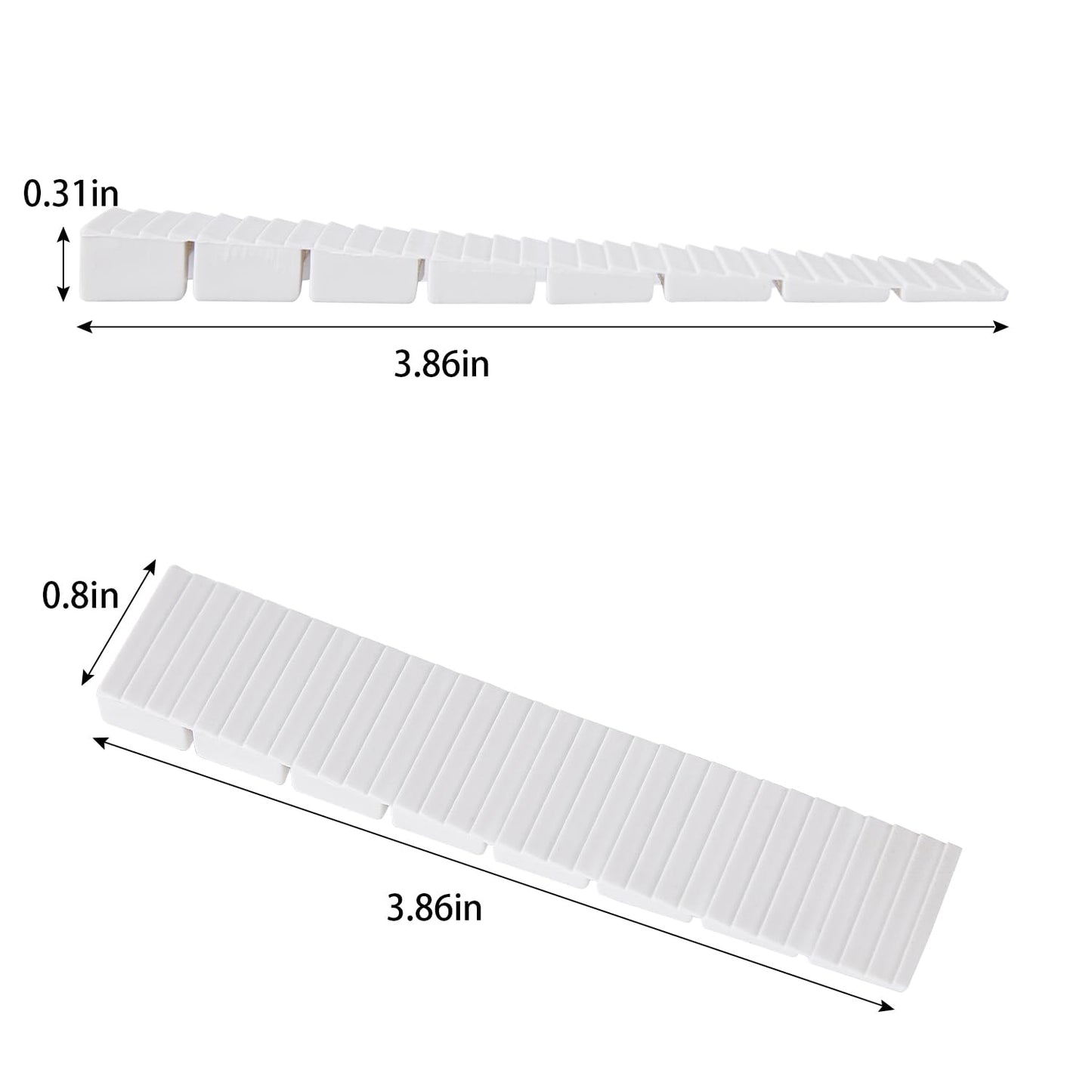 ZZJMCH 12 Pack White Multi Purpose Furniture Plastic Shims for Leveling Extreme Weight Capacity Wedges Easy to Snap Cut-to-fit Size Leveler for Toilet Shims, Doors, Windows, Sheds, Table