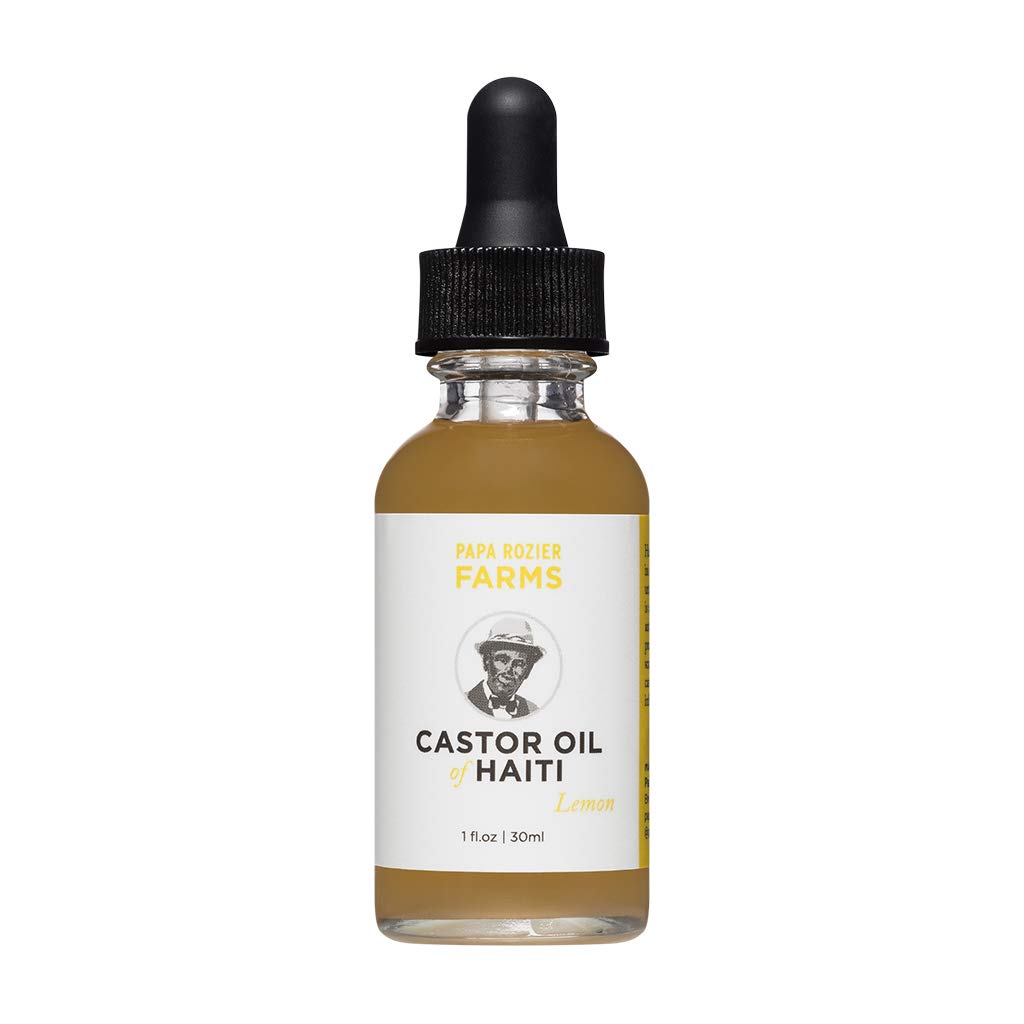 Papa Rozier Farms Pure Organic Lemon Castor Oil of Haiti - Cold-Pressed, Unrefined, Natural, Hexane-Free - For Hair Growth, Hair