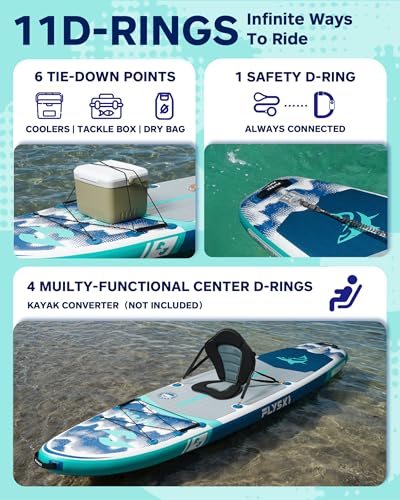 11'x34 Ultra Wide Paddleboards, Inflatable SUP&420lb Capacity for All Skill, Stand-up Paddle Board for Adults, Yoga/Fishin...