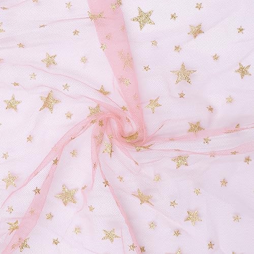 Women's See Through Tulle Maxi Dress Shiny Sequined Stars Spaghetti Strap Cover Up Dresses Festival Outfit