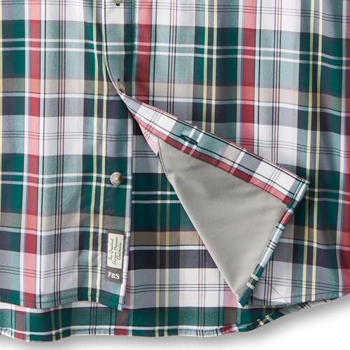 Field & Stream Men's Line Burner Short Sleeve Fishing Shirt, Sunkissed Plaid