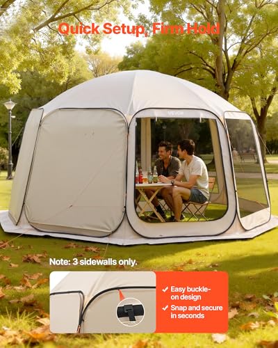VEVOR Sidewalls for Screen House Gazebo, for VEVOR 15 x 13.8 ft Screen House Tent, Sun Protection, 5.51 x 5.25 ft 300D Oxf...