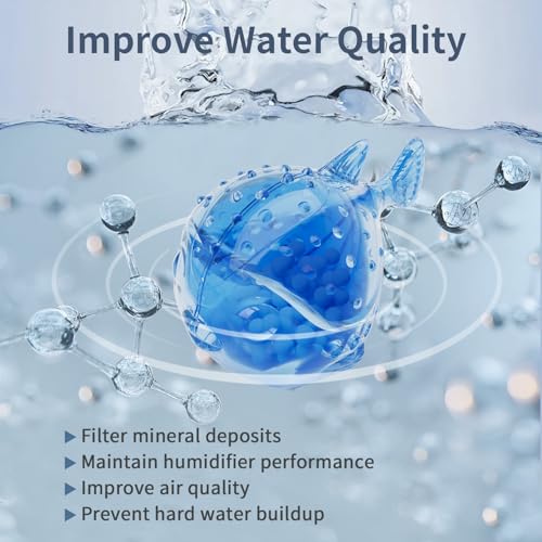 Humidifier Cleaning Fish: 12 Packs Humidifier Tank Cleaner Ball Compatible with Most Humidifiers, Purifier Water, Prevents...