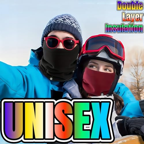 Warm Scarf Neck Gaiter Thick Velvet For Men Women Neck Warmer Windproof Ski Mask Face Scarf for Cold Weather Outdoor Sports