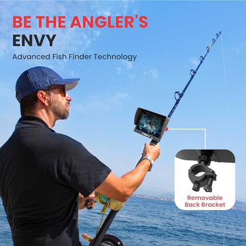 Pyle, Underwater Fishing Camera, LCD Monitor, Night Vision, 7-inch TFT, IP68 Water Resistant, Infrared LED, Removable Sun-...