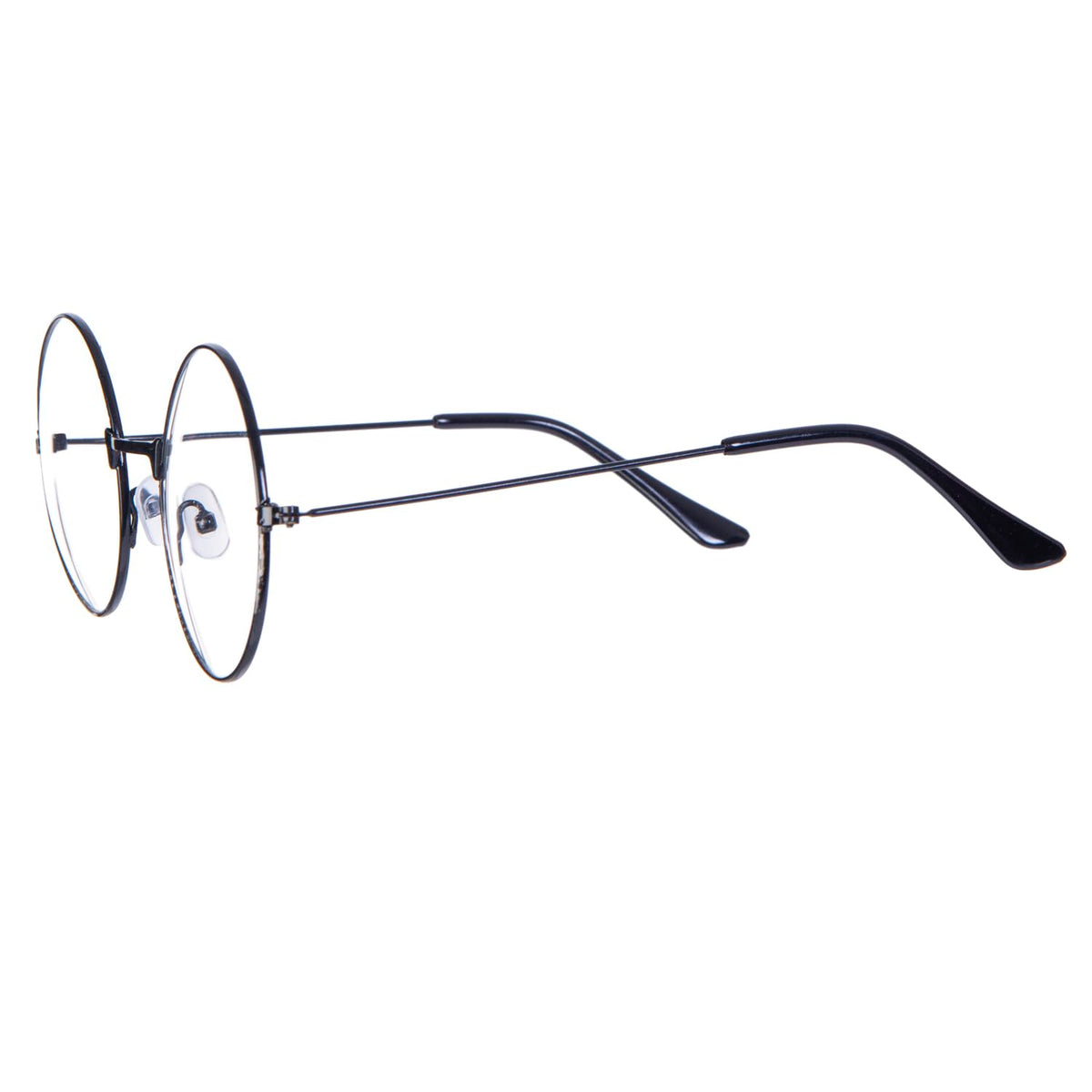 Yilistore 2 Pack Round Costume Glasses,Cosplay Old Man Costume Glasses Santa Gold Round Glasses, Wizard Wire Glasses for Kids Women Halloween Party