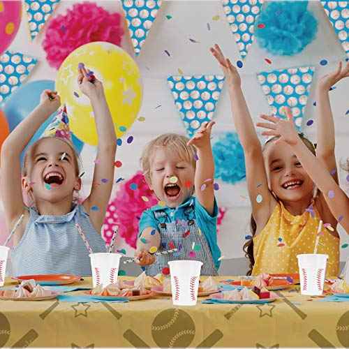 Neliblu Baseball-Themed 16 oz Plastic Cups, Pack of 30, Suitable for Birthday Party Supplies and Game Day